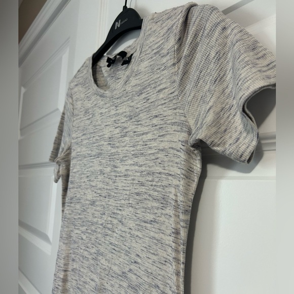 Theory Gray T-Shirt Crew Neck Ribbed Dress - Picture 6 of 6